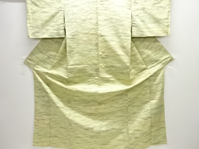 遠山模様織り出しお召単衣着物